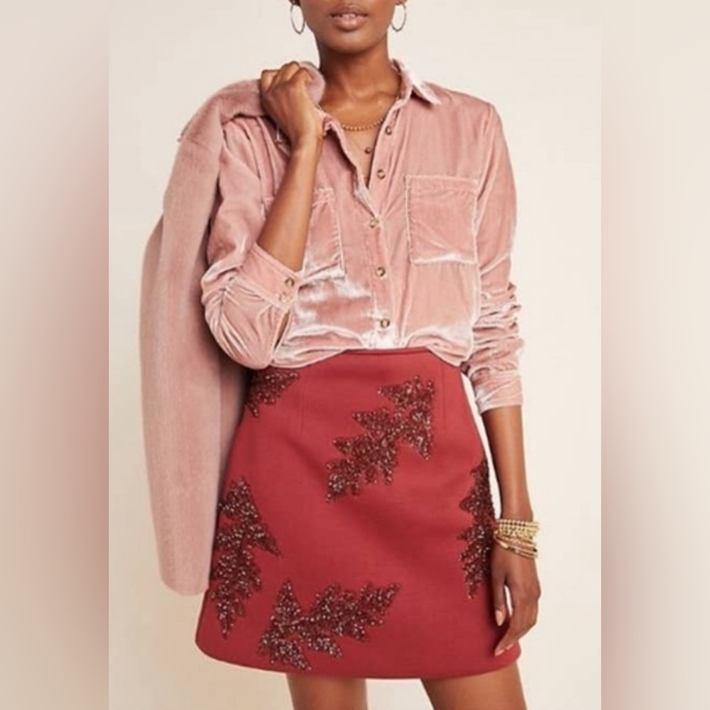 Pink Maeve Velvet Top